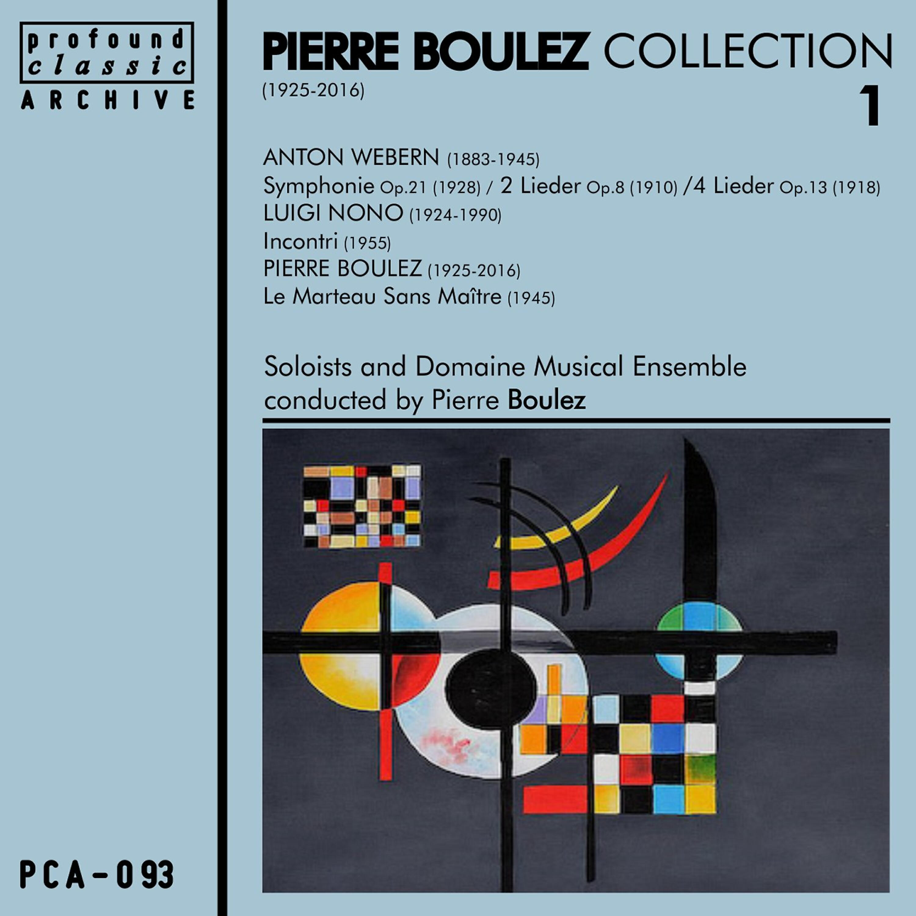 Soloists & Domaine Musical Ensemble - 4 Lieder, Op. 13: No. 1 